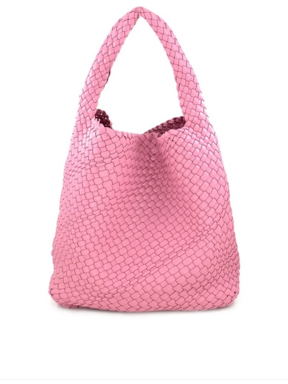 Pink Woven Shoulder Bag - Women's Tote